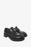 Prada Black Leather Brushed Loafers Size 37