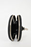 Prada Black Leather Round Keychain