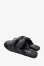 Prada Black Napa Leather Padded Sabots Mules Size 38