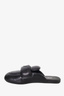 Prada Black Napa Leather Padded Sabots Mules Size 38