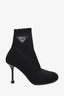 Prada Black Sock Logo 90 Booties size 37