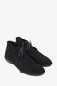 Prada Black Suede Lace-Up Boots Size 8