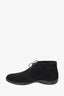 Prada Black Suede Lace-Up Boots Size 8