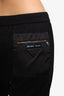 Prada Black Wool Logo Patch Track Pants Size 50