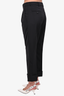 Prada Black Wool Rolled Trousers Size 40