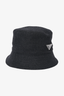 Prada Black Wool Triangle Bucket Hat Size XL