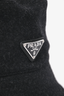 Prada Black Wool Triangle Bucket Hat Size XL