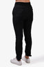 Prada Black Wool Velcro Strap Logo Hem Joggers Size 36