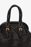 Prada Black Woven Leather Madra Large Frame Tote Bag