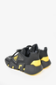 Prada Black/Yellow Rubber/Fabric Sneakers Size 9.5