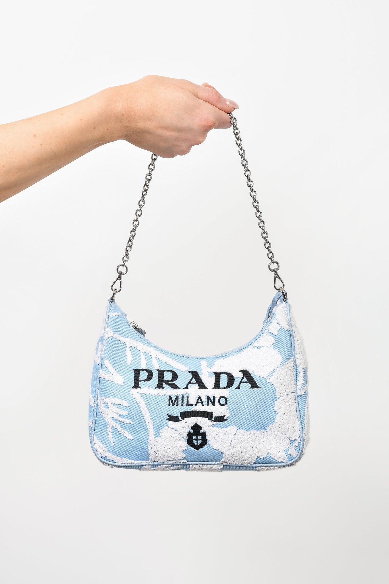 Prada baby 2024 blue shoulder bag