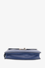 Prada Blue Two Tone Saffiano Leather Lux Sound Clutch