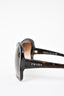 Prada Brown Acrylic Oversized Wavy Sunglasses