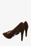 Prada Brown Suede Point Toe Heels Size 36