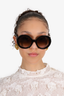 Prada Brown Tortoiseshell Swirl Side Sunglasses