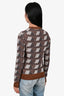 Prada Brown Wool/Cashmere Patterned Sweater Size 36