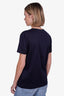 Prada Navy Cotton Logo Print T-Shirt Size 42