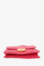 Prada Pink Leather Diagramme Shoulder Bag