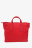 Prada Red Canvas Logo Large Tote Bag