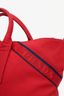 Prada Red Canvas Logo Large Tote Bag