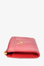 Prada Red Leather Zip Wallet