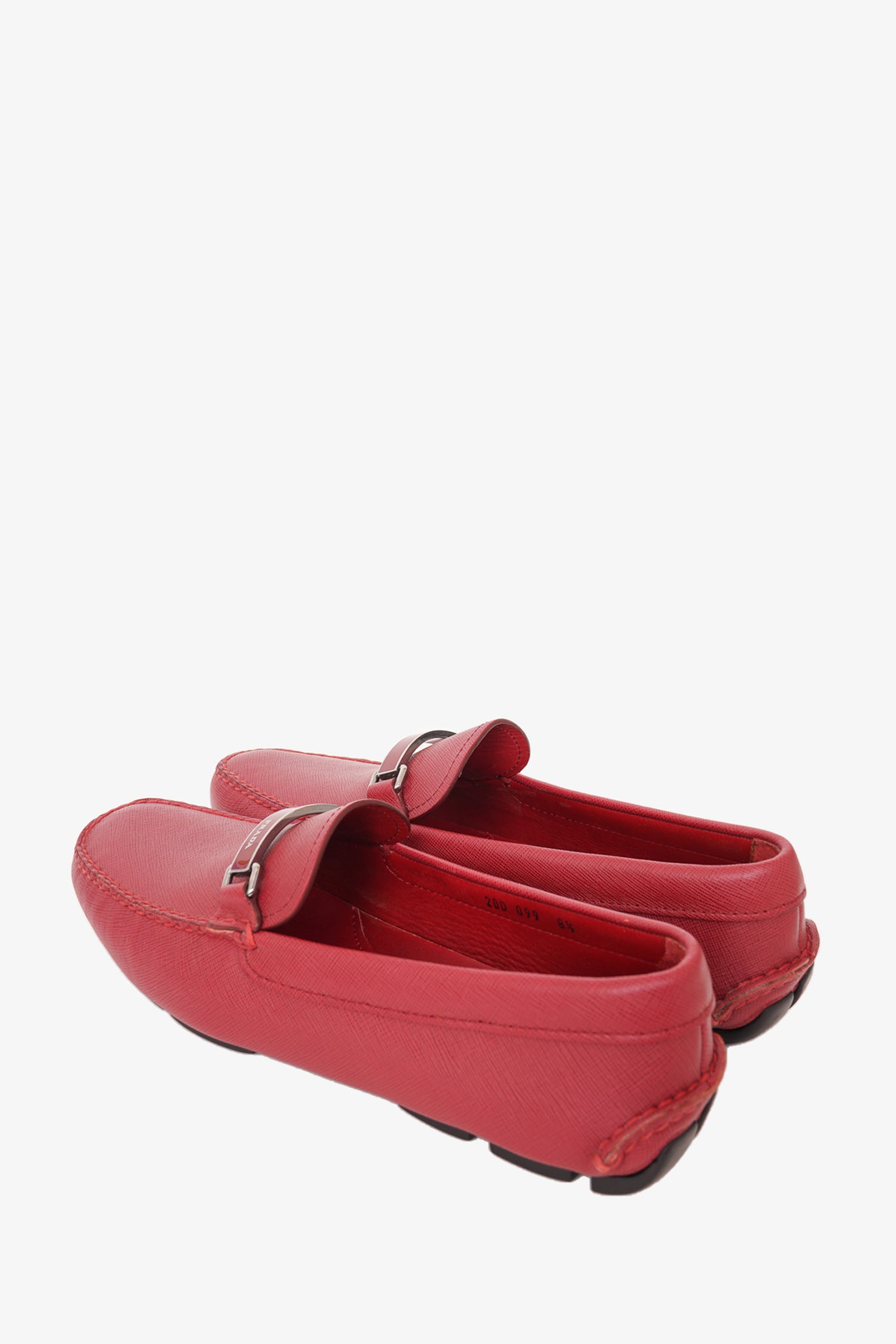 Prada deals red loafers