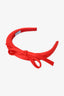 Prada Red Satin Bow Headband