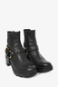 Prada Sport Black Leather Buckled Ankle Boots Size 38