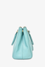 Prada Teal Saffiano Leather Double Zip Large Galleria Tote with Strap