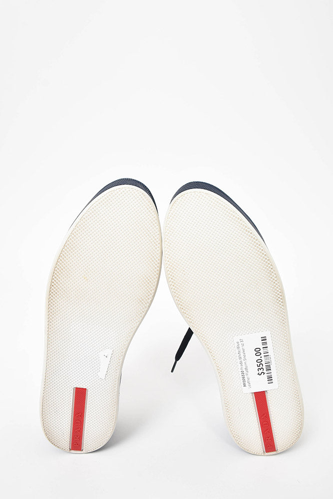 Prada white clearance platform sneakers