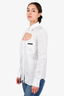 Prada White Cut-Out Button Down Shirt Size 40