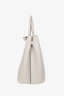 Prada White Saffiano Leather Medium Double Tote with Strap