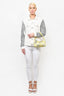 Prada Yellow/ Silver Metallic "Broccato"  Mini Re-Edition 2000 Bag