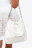 Pre-Loved Chanel™ 2023 White Calfskin Large 22 Bag