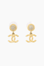 Pre-Loved Chanel™ Gold-Tone Crystal CC Drop Earrings