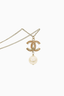 Pre-Loved Chanel™ Gold-Tone Baroque Pearl CC Drop Necklace