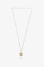 Pre-Loved Chanel™ Gold-Tone Baroque Pearl CC Drop Necklace