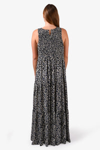 Navy blue outlet sleeveless maxi dress