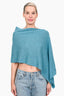 Rachel Zoe Turquoise Cashmere Multi-Wrap Knit Top O/S