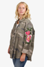 Rails Sage Camo Marcel Button Down with Floral Embroidery