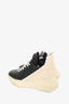 Rick Owens Black/White Leather Gethsemane Runner Size 36