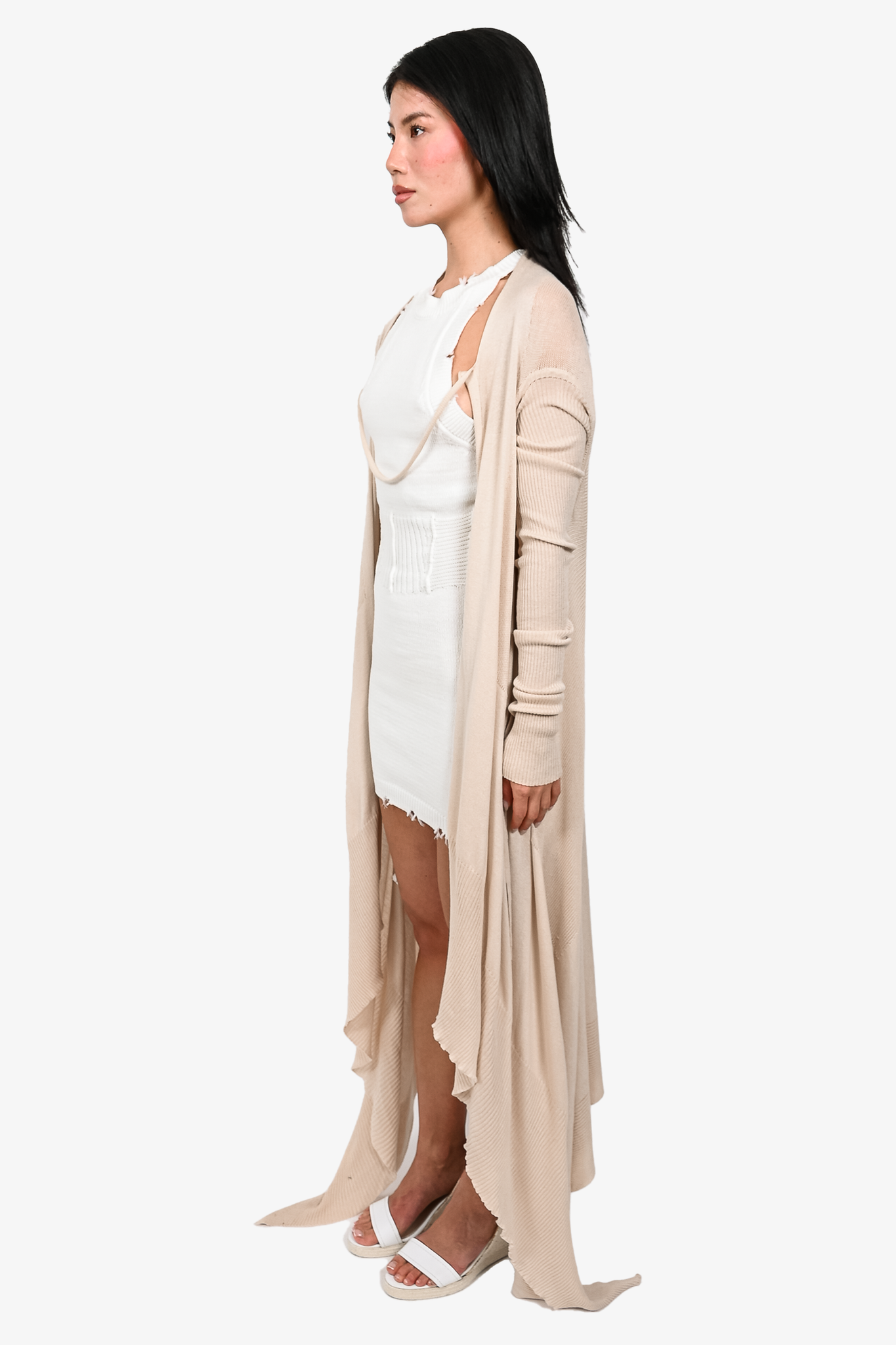 Cream hotsell waterfall cardigan