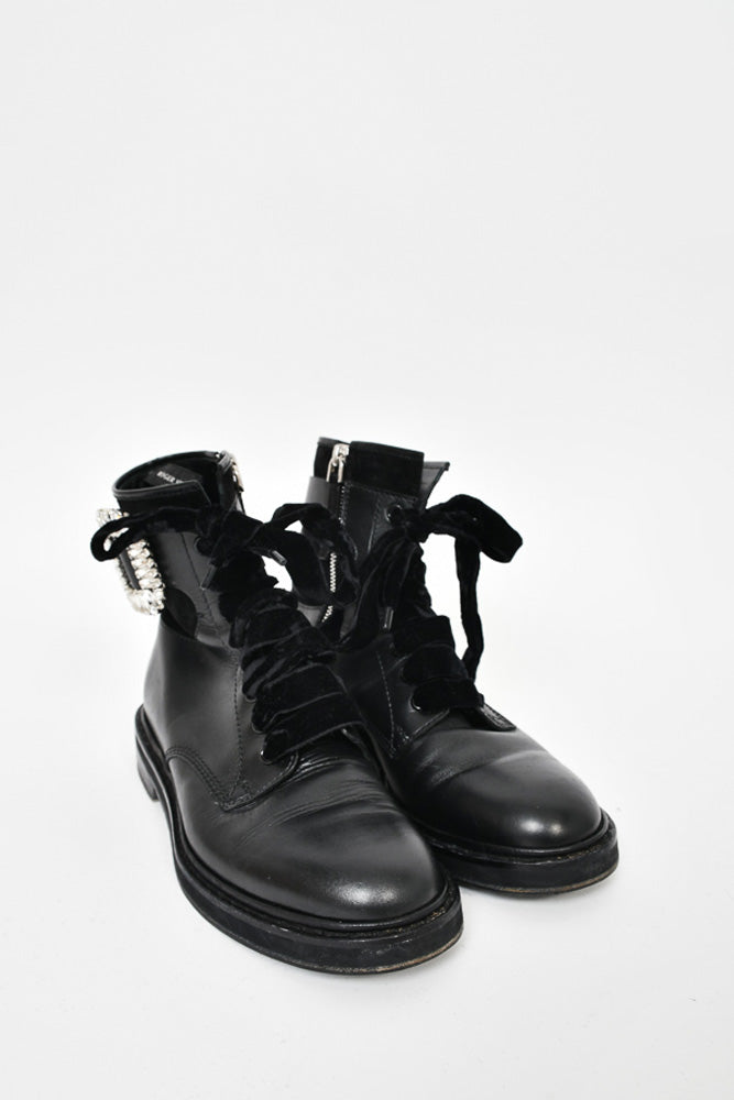 Roger vivier combat boots hotsell
