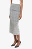 Roland Mouret Black/White Check and Sequin Skirt Size 2