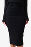 Roland Mouret Black Zipper Detail Midi Skirt Size 4