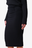 Roland Mouret Black Zipper Detail Midi Skirt Size 4