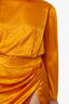 Ronny Kobo Yellow Leopard Print Silk Dress Size M
