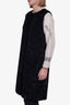 S' Max Mara Black Faux Persian Lamb Vest