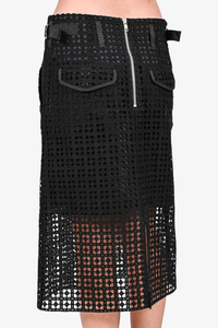 Sacai Luck Black Lazercut Midi Skirt Size 2 – Mine & Yours