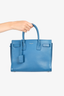 Saint Laurent 2014 Blue Leather Nano Sac de Jour Top Handle with Strap